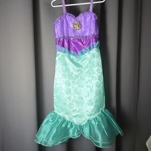 Disney Ariel Little Mermaid Tail Costume Dress‎ Girls 4-6X Jakks Pacific